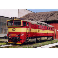 Pohlednice, motorová lokomotiva 750.385 v depu Liberec - červenec 2004, Corona CPV032