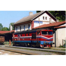 Pohlednice, motorová lokomotiva 751.149 ve st. Lipová Lázně - červenec 2007, Corona CPV049