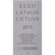 Mapa kolejowa Litwy, Łotwy i Estonii, W. Kolondra, Eurosprinter