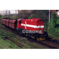 Pohlednice, motorová lokomotiva 770.513-0 u Vintířova - léto 2005, Corona CPV009