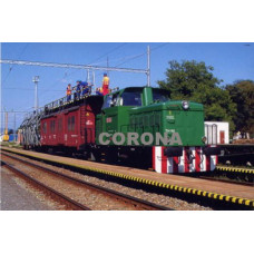 Pohlednice, motorová lokomotiva T334.0922 ve stanici Sliač - srpen 2005, Corona CPV010