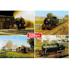 Pohlednice, Parní lokomotiva 328.011, Letohradský železniční klub 19970903