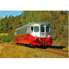 Pohlednice, Motorový vůz Stříbrný šíp M260.001 u Lužné u Rakovníka, Letohradský železniční klub 2021104