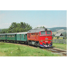 Pohlednice, Motorová lokomotiva T679.1529 u Dolní Lipky, Letohradský železniční klub 2019081
